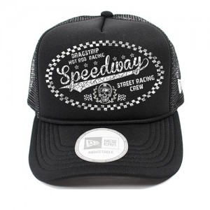 Dragstrip Speedway Flip Trucker Cap Black